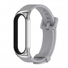 Ремінець MiJobs з металевою капсулою для Xiaomi Mi Band 5 Сірий
